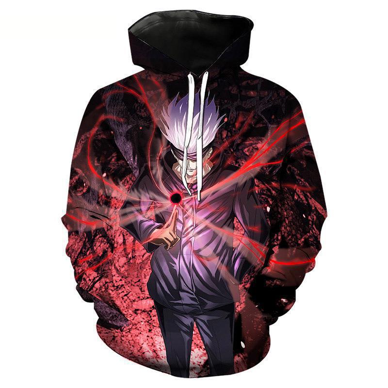 Cross-border e-commerce men's 3D printed hoodie handsome kawaii anime character printed sweatshirt drop shipping