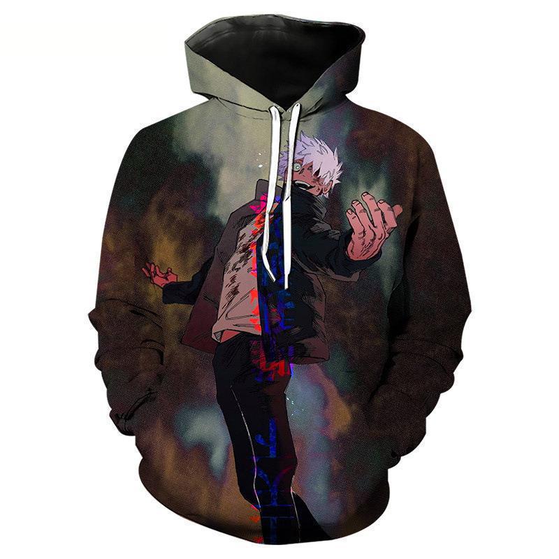 Cross-border e-commerce men's 3D printed hoodie handsome kawaii anime character printed sweatshirt drop shipping