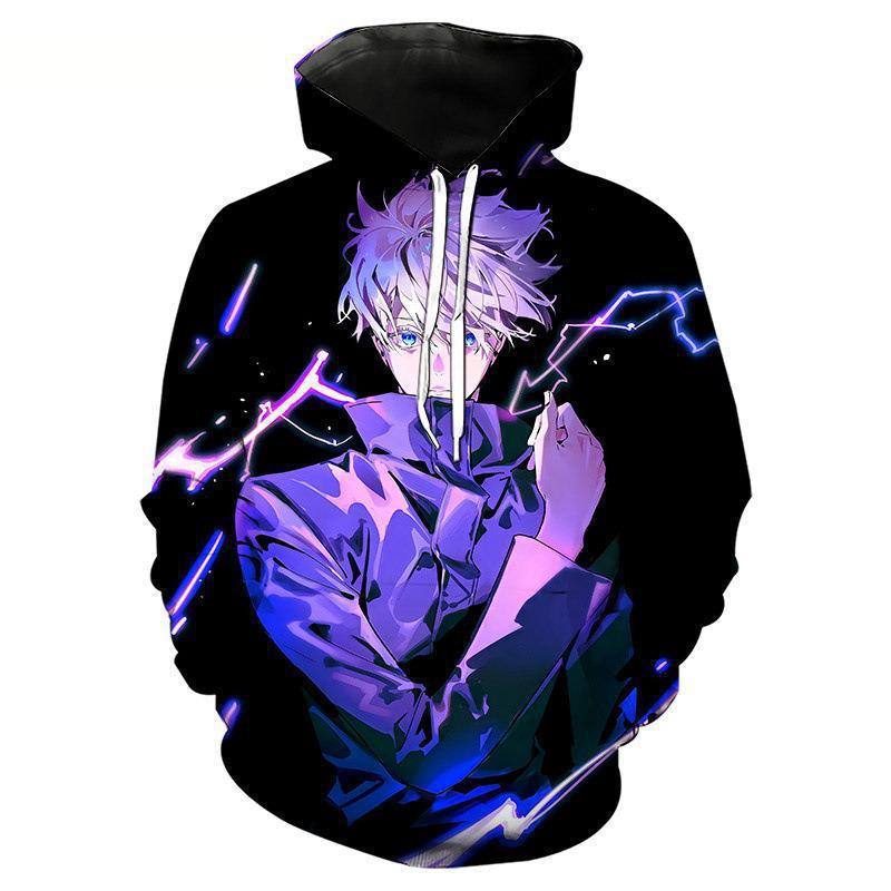 Cross-border e-commerce men's 3D printed hoodie handsome kawaii anime character printed sweatshirt drop shipping