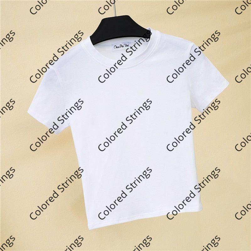 2022 Crop Top T-Shirt Female Solid Cotton O-Neck Short Sleeve T-Shirt For Women Summer High Waist Slim Short Sport Femme T-Shirt