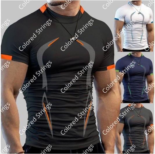 Summer Gym Shirt Sport T Shirt Men Quick Dry Running Shirt Men Workout Tees Fitness Tops Oversized Short Sleeve T-shirt Clothes